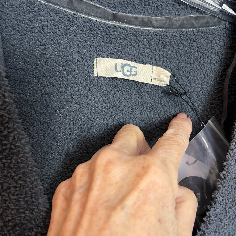 Women's Grey NWT UGG Cardigan, Size L - Picture 5 of 6